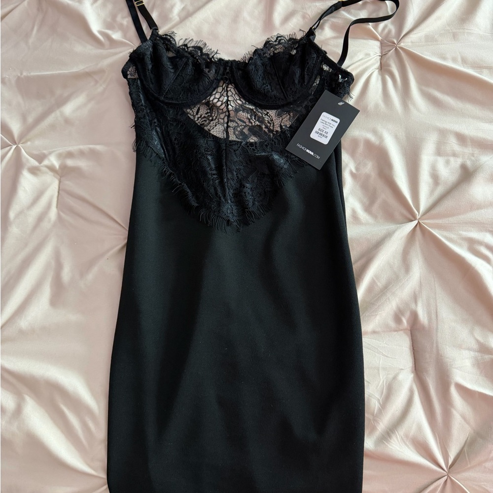 Elegant Black Lace Slip Dress